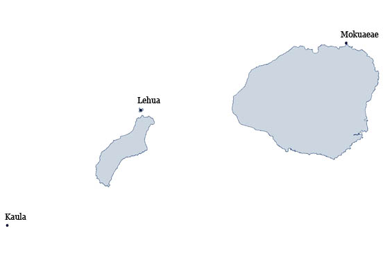 Kaua'i and Ni'ihau islet map